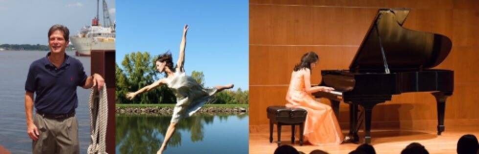 From left to right: Al Steinman, Hannah Seidel, and Sookkyung Cho.